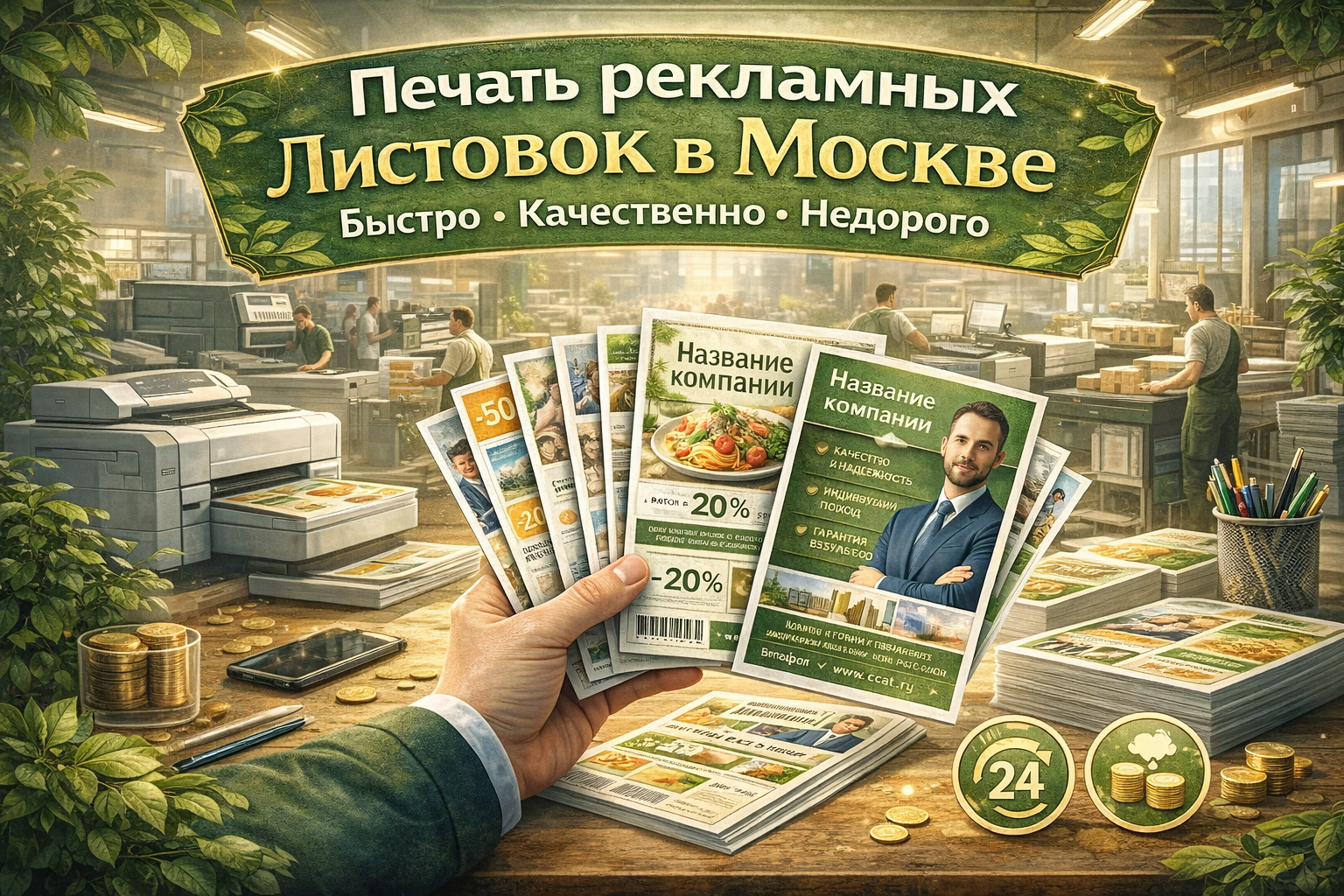 Печать рекламных листовок